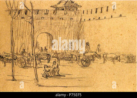 Inglese: Primo Sino-Japanese guerra, da Kuroda Seiki, Museo Nazionale di Tokyo, Giappone : (16) . Maggio 1894 122 Prima Guerra Sino-Japanese da Kuroda Seiki (Museo Nazionale di Tokyo) Foto Stock