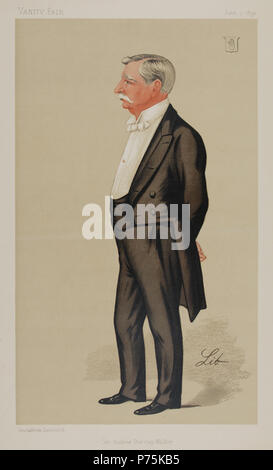 Inglese: gli uomini del giorno n. 471: Sir Andrew Barclay Walker, Bart., D.L., J.P.. Litografia di Giugno 7, 1890, 15'x10.5', Vanity Fair ritratto. Didascalia: 'Sir Andrew Barclay Walker'. 7 Giugno 1890 227 Andrew Barclay Walker, Vanity Fair, 1890-06-07 Foto Stock