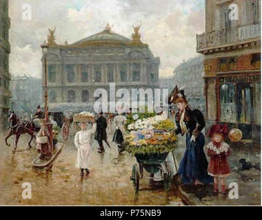 Inglese: Parigi, Place de l' Opera . prima di 1935 175 Pallares-Opera Foto Stock