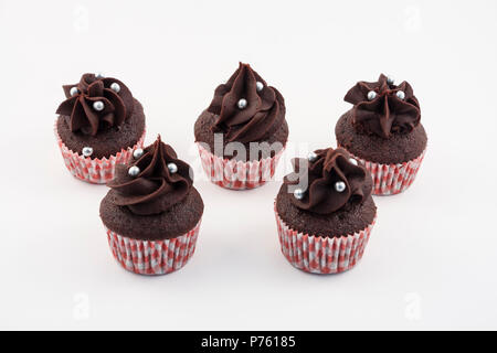 Tortine isolati su sfondo bianco Foto Stock