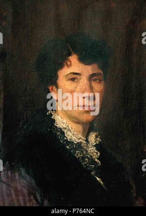 Español: Retrato de la poetisa gallega Rosalia de Castro. Français : Portrait de la poétise galicienne Rosalia de Castro. Galego: Retrato da poetisa galega Rosalia de Castro. 1880 203 Rosalia de Castro-retrato Foto Stock