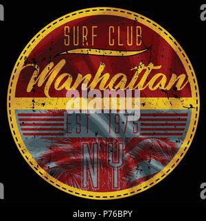 Manhattan club di surf Illustrazione Vettoriale