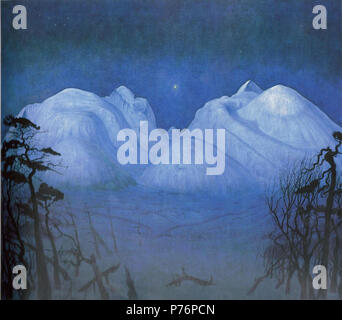. Vinternatt i fjellene (Vinternatt i Rondane) tra il 1911 e il 1914 225 Vinternatt i fjellene 1914 Foto Stock