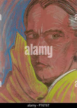 Polski: 'Autoportret', pastello na papierze, 66 x 51 cm, il Muzeum Pomorza rodkowego, Supsk . 6 Aprile 1930 3 Witkacy-Autoportret 1930 Foto Stock