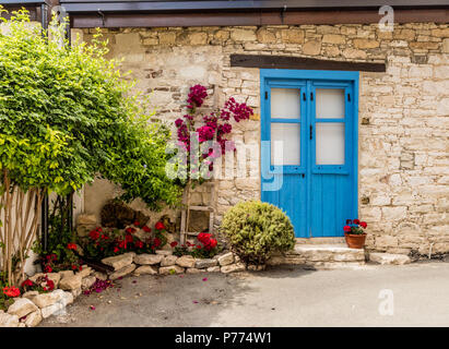 Una vista del villaggio tradizionale Lania in Cipro Foto Stock