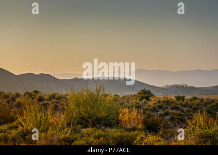 Sereno paesaggio nel parco naturale, Almeria Foto Stock