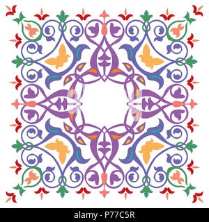 Ornamento orientale pattern, colorato disegno vettoriale Illustrazione Vettoriale
