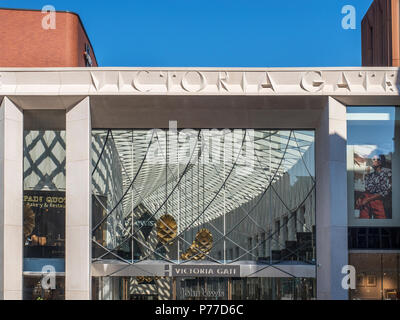 Victoria Gate moderno centro commerciale in Leeds West Yorkshire Inghilterra Foto Stock