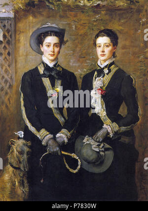 Millais John Everett - Twins (Kate e grazia Hoare) Foto Stock