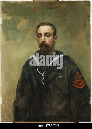 Inglese: una mezza lunghezza Ritratto di Sottufficiali di Herbert Ernest brocca VC, premiato con la Victoria Cross per le sue azioni il 8 agosto 1917 a bordo della HMS Dunraven. . 1918 51 sottufficiali e bricco VC, 1918 Foto Stock