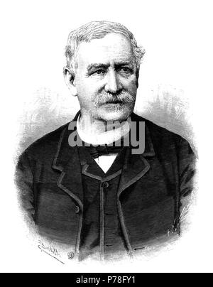 Antonio María de Trueba y de la Quintana (1819-1889), escritor vasco en lengua castellana, narrador del mundo rural del Pais Vasco. Foto Stock