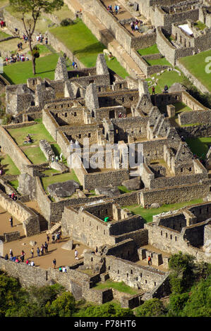 All'interno di Machu Picchu antica città Inca, Perù Foto Stock