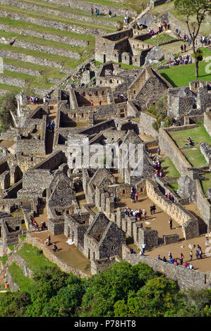 All'interno di Machu Picchu antica città Inca, Perù Foto Stock