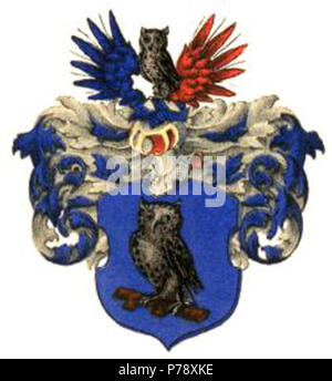 Deutsch: Wappen der Familie des von Essen. Inglese: stemma dei von Essen famiglia. : . 23 Gennaio 1807 19 Essen COA Foto Stock
