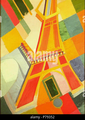 . Français : La Tour Eiffel inglese: 1924-1926 49 Robert Delaunay - Torre Eiffel Hirschhorn (MI) Foto Stock