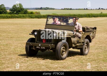 WW2 esercito statunitense Ford Jeep Willys Foto Stock