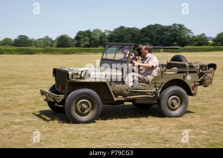 WW2 esercito statunitense Ford Jeep Willys Foto Stock