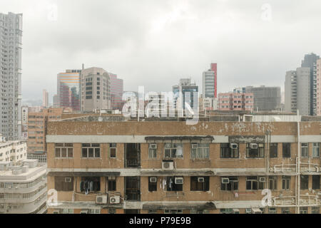 Baraccopoli residenziale edificio in Kowloon Hong Kong Foto Stock