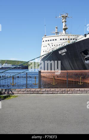 Lenin nucleare nave alimentato a Murmansk, Russia Foto Stock