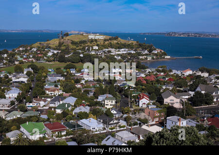 Vista panoramica della testa del Nord in Devonport, Auckland, Nuova Zelanda Foto Stock