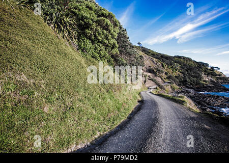 Shingle Road Colville sulla penisola di Coromandel, Nuova Zelanda Foto Stock