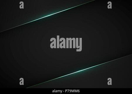 Nero moderno vettore sfondo. Abstract tech design Illustrazione Vettoriale