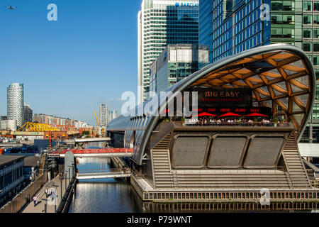 La grande facilità di ristorante, Crossrail posto, Canary Wharf, London, Regno Unito Foto Stock