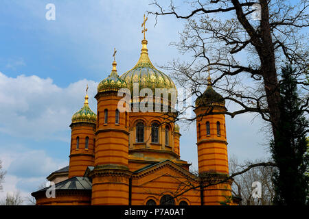 Russisch-Orthodoxe Kapelle, Historischer Friedhof, Weimar, Thueringen, Deutschland, Europa Foto Stock