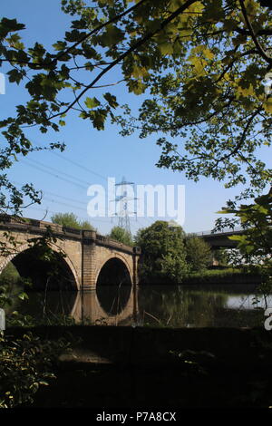 John Carr's Old pedaggio ponte completato 1804 la vecchia Grande strada del Nord Ferrybridge Knottingley West Yorkshire Britain, UK Foto Stock