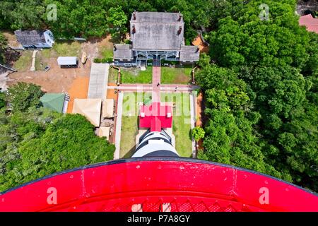 Una vista dall'alto di sant'Agostino, Florida faro Foto Stock