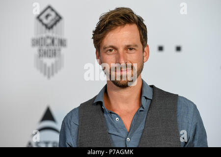 04 luglio 2018, Monaco di Baviera, Germania: Attore Ben Blaskovic, arriva alla scioccante breve premi al Monaco Film Festival. Foto: Tobias Hase/dpa Foto Stock