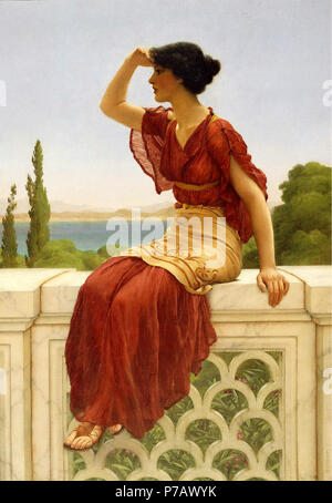 Inglese: John William Godward - Il segnale . 1899 47 John William Godward - segnale Foto Stock