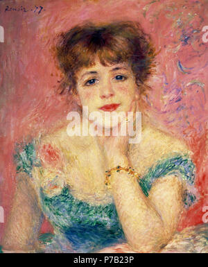 . Portrait de l'actrice Jeanne Samary ritratto dell'attrice Jeanne Samary 1877 63 Pierre-Auguste Renoir - Ritratto de l'actrice Jeanne Samary Foto Stock