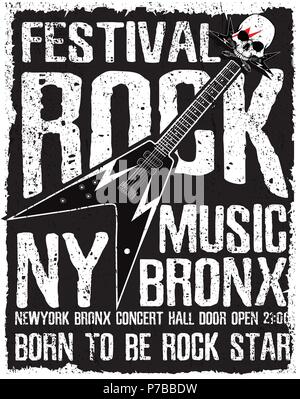 Rock poster vintage rock and roll tipografiche per t-shirt; tee design; poster; illustrazione vettoriale Illustrazione Vettoriale