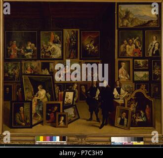 La visita del Archiduque Leopoldo Guillermo al Taller de Teniers el Joven. Museo: Museo Lazaro Galdiano Madrid España. Foto Stock