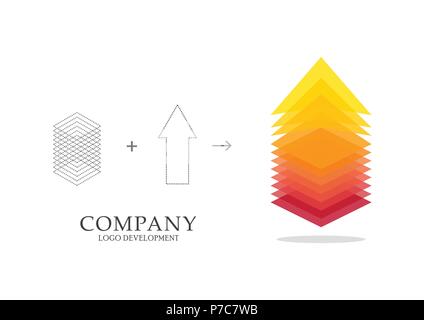 Logo astratto sviluppo design. Illustrazione Vettoriale diagramma Illustrazione Vettoriale