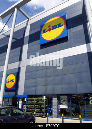 Supermercato Lidl in Thornhill, Southampton, England, Regno Unito Foto Stock