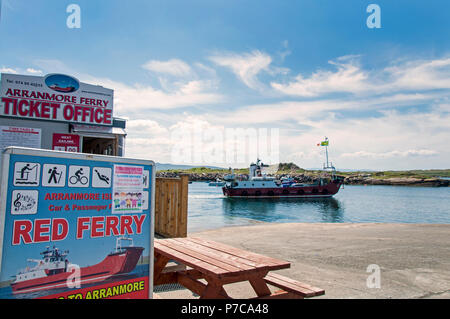 Arranmore Island Ferry esce dal porto Burtonport nella Contea di Donegal, Irlanda Foto Stock