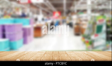 Negozio di generi alimentari supermercato vende è comunemente utilizzato immagini sfocate Foto Stock