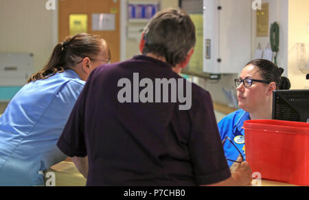 Un reparto alla Manchester University NHS Foundation Trust Picture Data: giovedì 5 luglio 2018. Vedere PA storia ospedale di salute. Foto di credito dovrebbe leggere: Peter Byrne/PA FILO Foto Stock