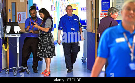 Un reparto alla Manchester University NHS Foundation Trust Picture Data: giovedì 5 luglio 2018. Vedere PA storia ospedale di salute. Foto di credito dovrebbe leggere: Peter Byrne/PA FILO Foto Stock