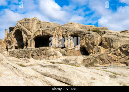 Grotta di Uplistsikhe città conosciuta come Signore della fortezza, Gori, Shida Kartli distretto, Georgia Foto Stock