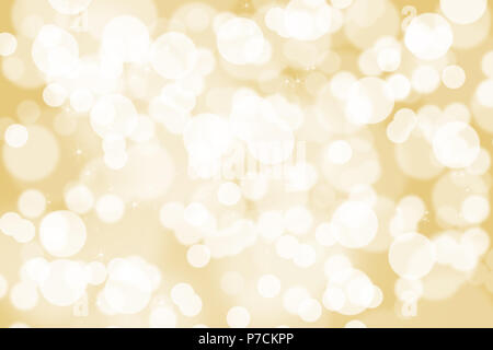 Illustrazione astratta bokeh luce su sfondo dorato Foto Stock