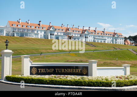 Hotel a Trump Turnberry Golf in Ayrshire, in Scozia , NEL REGNO UNITO Foto Stock