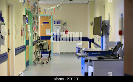 Un reparto alla Manchester University NHS Foundation Trust Picture Data: giovedì 5 luglio 2018. Vedere PA storia ospedale di salute. Foto di credito dovrebbe leggere: Peter Byrne/PA FILO Foto Stock