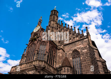 La Frauenkirche Nürnberg Foto Stock