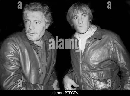 1978 New York City Marcello Mastroianni Gerard Depardieu a Studio 54 Credito: Adam Scull-Il PHOTOlink/MediaPunch Foto Stock