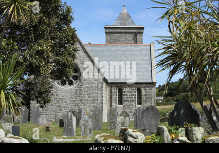 Chiesa di S. Niccolò sull isola di Tresco nelle isole Scilly Foto Stock