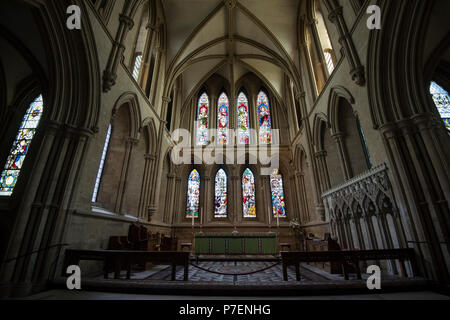 Interno di Southwell Minster nel Nottinghamshire, England Regno Unito Foto Stock