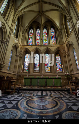 Interno di Southwell Minster nel Nottinghamshire, England Regno Unito Foto Stock